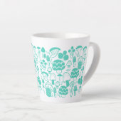Paddenstoel Blauwgroen Latte Mok (Rechterhoek)