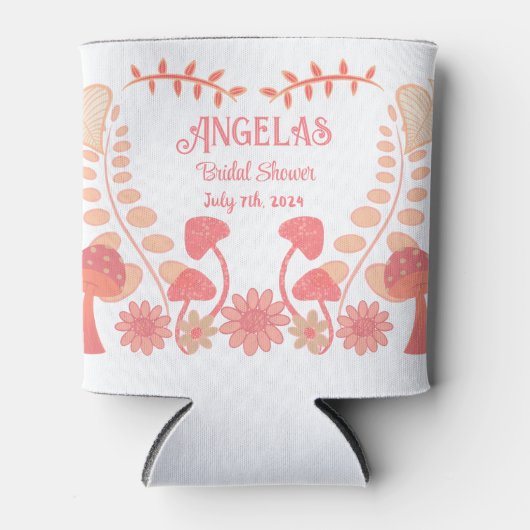 Paddenstoel Bloemen Bruid Stam Meisjesuitstap Perz Blikjeskoeler (Voorkant)