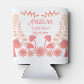 Paddenstoel Bloemen Bruid Stam Meisjesuitstap Perz Blikjeskoeler (Achterkant)