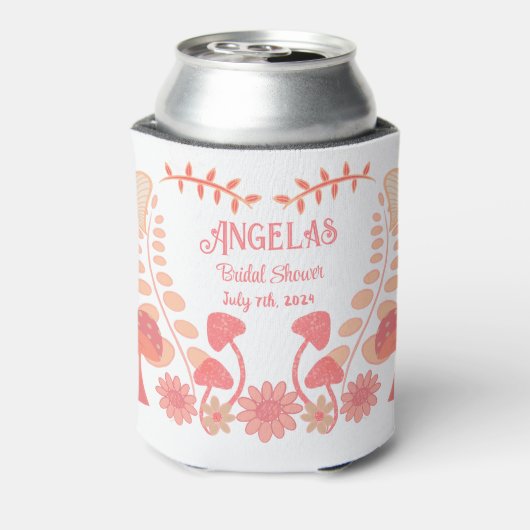 Paddenstoel Bloemen Bruid Stam Meisjesuitstap Perz Blikjeskoeler (Blikje Achterkant)