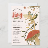 Paddenstoel Bosfee 1 verjaardag Kaart (Voorkant)