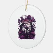 Paddenstoel Bossen Whimsigoth Witchy Screenprint D Keramisch Ornament (Links)