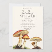 paddenstoel botanisch Baby shower Kaart (Voorkant)