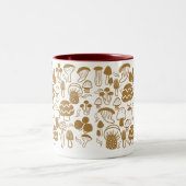 Paddenstoel Bruine witte Mok (Center)