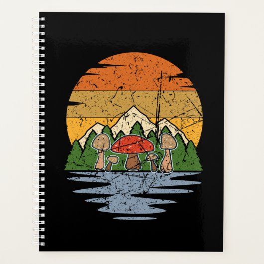 Paddenstoel die Retro schoppen Planner (Voorkant)