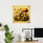  paddenstoel digitale kunst 7 poster (Thuiskantoor)