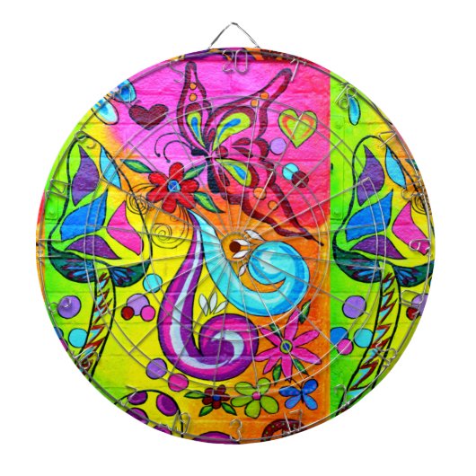 paddenstoel en dartboard met magie van de groovy dartbord (Voorkant)