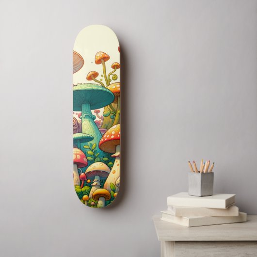 paddenstoel Fantasy Forest Skateboard (Muurkunst)