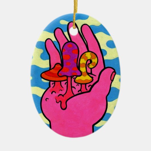 paddenstoel Gloom #3 Keramisch Ornament (Voorkant)