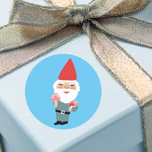 Paddenstoel Gnome Cute Colorful & Fun Ronde Sticker