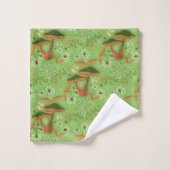 paddenstoel Groen Bad Handdoek (Wasdoekje)