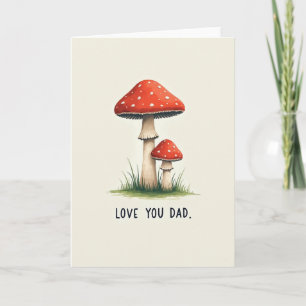 Paddenstoel Hou van jou papa kaart