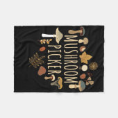 paddenstoel Hunter Mushrooms Picker Fleece Deken (Voorkant (Horizontaal))