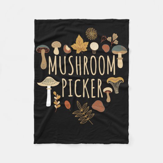 paddenstoel Hunter Mushrooms Picker Fleece Deken (Voorkant)