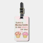 Paddenstoel in mijn hart voor jou Schattigee Valen Bagagelabel (Voorkant verticaal)