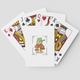 Paddenstoel Kikker Goblincore Mycologie Artistiek Pokerkaarten