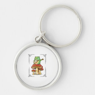 Paddenstoel Kikker Goblincore Mycologie Artistiek Sleutelhanger