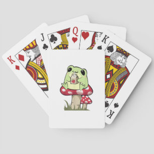 Paddenstoel Kikker Goblincore Mycologie Creatieve  Pokerkaarten
