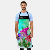 paddenstoel | Kleurrijk, speciaal voor groot Schor Schort (Gedragen)