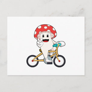 Paddenstoel met fiets.PNG Briefkaart