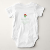 Paddenstoel met kikker Baby shower Romper (Achterkant)