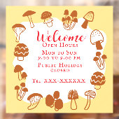 Paddenstoel Mosterd Bruin Raamsticker (Vel 2)