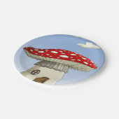 paddenstoel papieren bordje (Gekanteld)