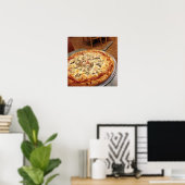 Paddenstoel Pizza Poster (Thuiskantoor)