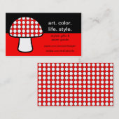Paddenstoel Polka Custom Visitekaartje (Voorkant / Achterkant)
