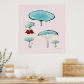 Paddenstoel Poster Reeks Derde van acht (Keuken)