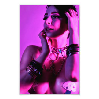 paddenstoel Rave Girl Foto Afdruk