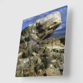 paddenstoel Rock Vierkante Klok (Hoek)