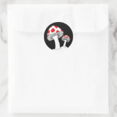 paddenstoel ronde sticker (Tas)