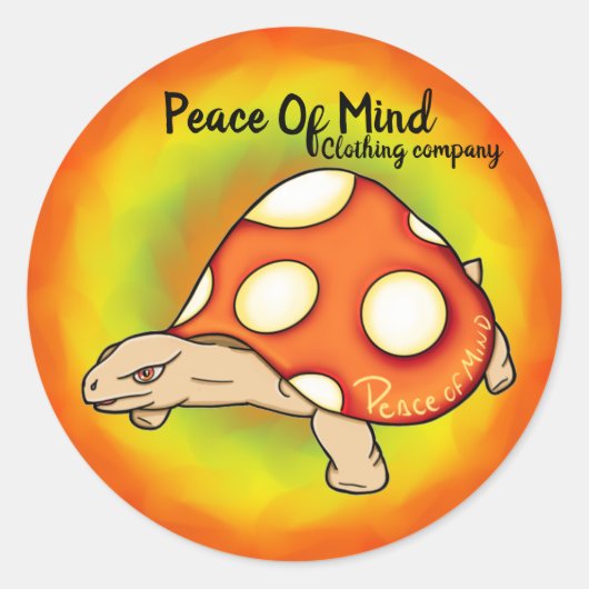 paddenstoel ronde sticker (Voorkant)