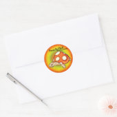 paddenstoel ronde sticker (Envelop)