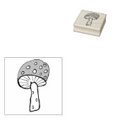 paddenstoel 	rubberstempel (Gestempeld)