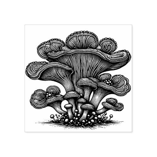 Paddenstoel Rubberstempel (Afrduk)