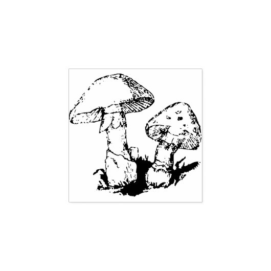 Paddenstoel Rubberstempel (Afrduk)