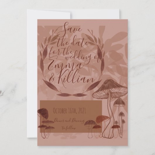 paddenstoel save the date (Voorkant)