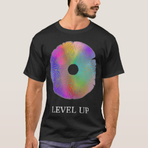 Paddenstoel Spore Afdruk Level Up Psychedelische P T-shirt