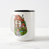 paddenstoel tweekleurige koffiemok (Voorkant links)