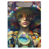 Paddenstoel-VM's Trippy Retro Art Klembord (Voorkant)
