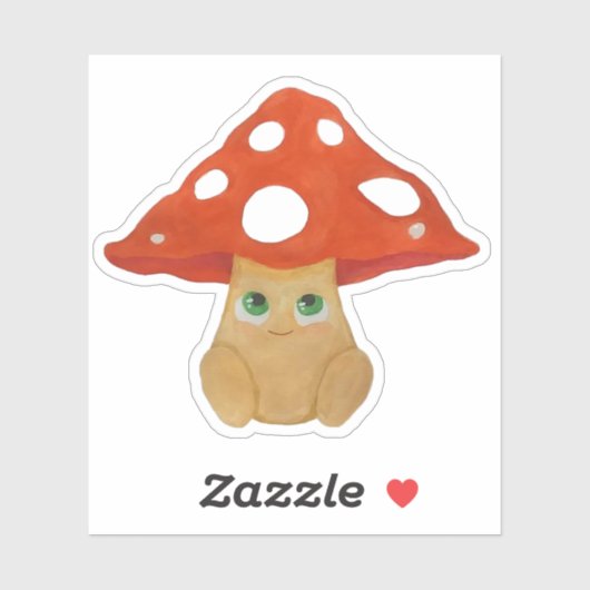 paddenstoel-vriend sticker (Vel)