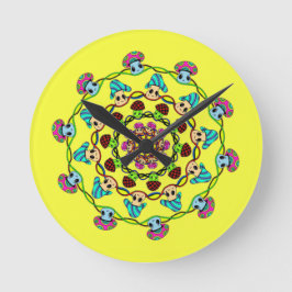 paddenstoel wandklok ronde klok