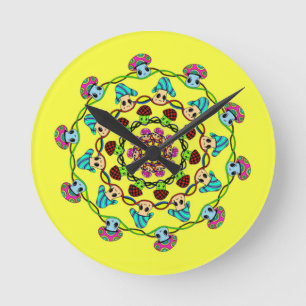 paddenstoel wandklok ronde klok
