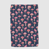 Paddenstoel Waterverf Patroon Golfhanddoek (Voorkant)