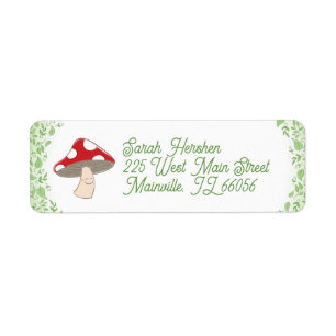 PaddenstoelBaby shower Etiket