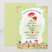 PaddenstoelBaby shower Kaart (Voorkant / Achterkant)