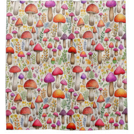 paddenstoelbos douchegordijn