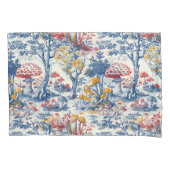 Paddenstoelbos in Toile De Jouy Kussensloop (Voorkant)